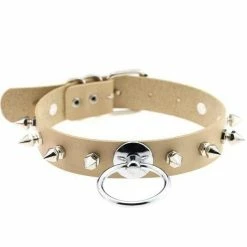 Kinky Cloth Collars & Chokers Spiked Ring Collar