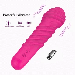 Kinky Cloth Dildos Spiral Ribbed Vibrator Dildo