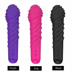 Kinky Cloth Dildos Spiral Ribbed Vibrator Dildo