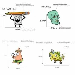 Kinky Cloth Spongebob Square Pants Enamel Pins Pins & Buttons 37 Kinky Cloth Spongebob Square Pants Enamel Pins Pins & Buttons