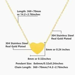 Kinky Cloth Stainless Steel Heart Necklace Jewelry