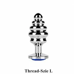 Kinky Cloth Stainless Steel Ribbed Plugs Anal Toys
