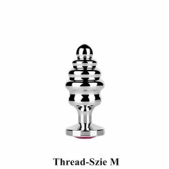 Kinky Cloth Stainless Steel Ribbed Plugs Anal Toys
