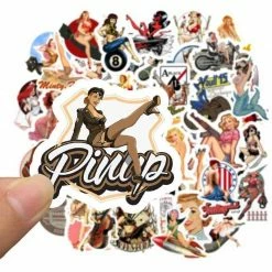 Kinky Cloth Vintage Retro Pinup Girls Stickers (50 Pieces)