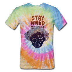 SPOD Stay Weird Star Child Unisex Tie Dye T-Shirt