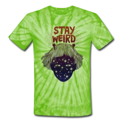 SPOD Stay Weird Star Child Unisex Tie Dye T-Shirt