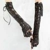 Kinky Cloth Steampunk Lace Up Fingerless Gloves