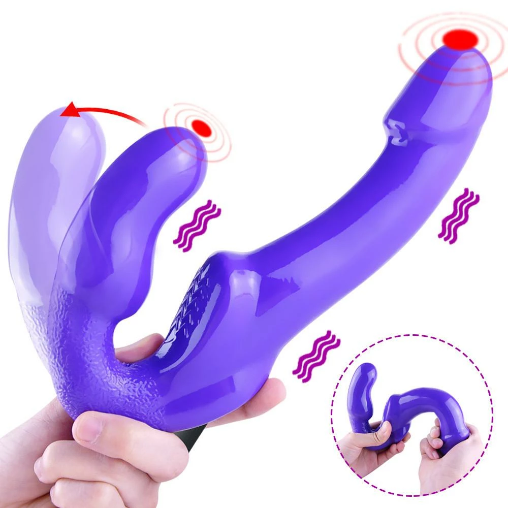 Kinky Cloth Dildos Strapless Double Head Vibrator 2 Kinky Cloth Dildos Strapless Double Head Vibrator