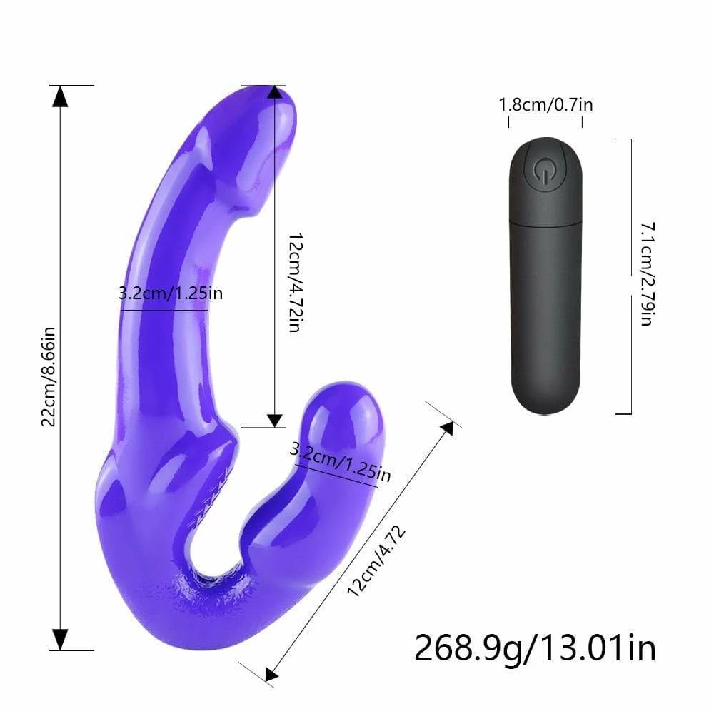 Kinky Cloth Dildos Strapless Double Head Vibrator 6 Kinky Cloth Dildos Strapless Double Head Vibrator