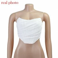Kinky Cloth Top & Tees Strapless Mesh Corset Top
