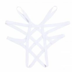 Kinky Cloth Hollow Bandeau Ribbon Harness Plus Size