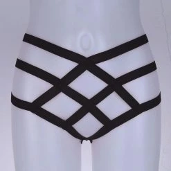 Kinky Cloth Hollow Bandeau Ribbon Harness Plus Size