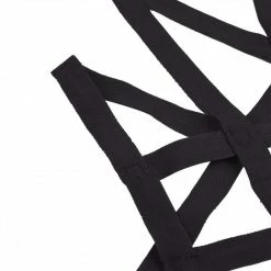 Kinky Cloth Hollow Bandeau Ribbon Harness Plus Size