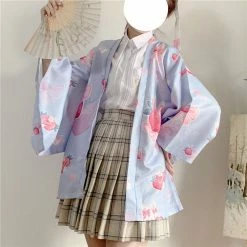 Kinky Cloth Strawberry Bunny Kimono Robes