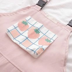 Kinky Cloth Kawaii Lolita Strawberry Print Jumpsuit