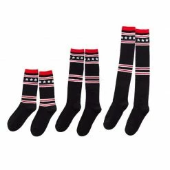 Kinky Cloth Stripe Stars Over Knee Socks