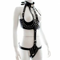 Kinky Cloth BDSM Studded Chastity Body Harness