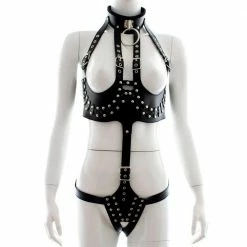 Kinky Cloth BDSM Studded Chastity Body Harness