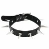 Kinky Cloth Studded Leather Choker