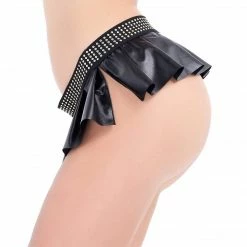 Kinky Cloth Studded Waist Micro Skirt BDSM