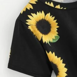 Spocket Kawaii Sunflower Crop Top