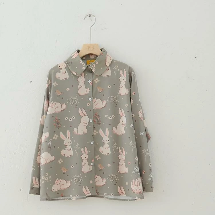 Kinky Cloth Sweet Bunny Button Up Shirt 2 Kinky Cloth Sweet Bunny Button Up Shirt