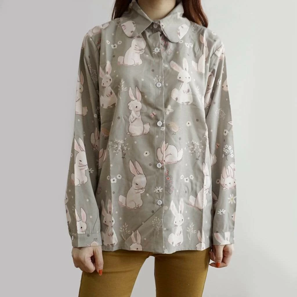 Kinky Cloth Sweet Bunny Button Up Shirt 4 Kinky Cloth Sweet Bunny Button Up Shirt