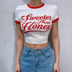 Kinky Cloth Sweeter Than Honey Crop Top Top & Tees