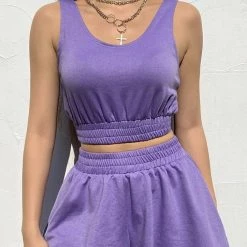 Kinky Cloth Tank Top & Sweat Shorts Set Top & Tees 13 Kinky Cloth Tank Top & Sweat Shorts Set Top & Tees