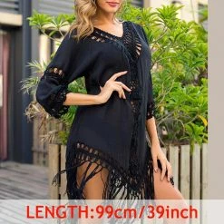 Kinky Cloth Tassel Cover Up Tunic Beach Dress