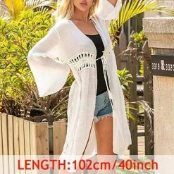 Kinky Cloth Tassel Cover Up Tunic Beach Dress