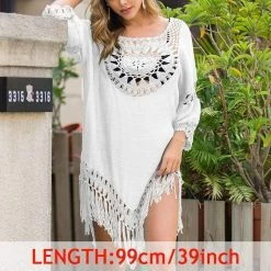 Kinky Cloth Tassel Cover Up Tunic Beach Dress