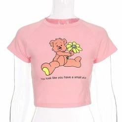 Kinky Cloth Top & Tees Teddy Bear Crop Top