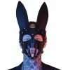 Kinky Cloth The Hunter Black Leather Bunny Mask Pet Play
