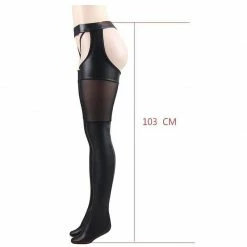 Kinky Cloth Garter Belts Thigh High Leather Garter Stockings