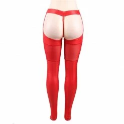 Kinky Cloth Garter Belts Thigh High Leather Garter Stockings