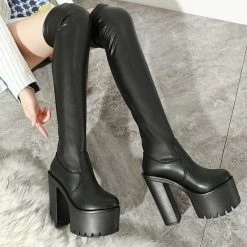 Kinky Cloth Footwear Thigh High Ultra Heels Boots