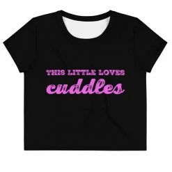 Kinky Cloth This Little Loves Cuddles Crop Top Tee