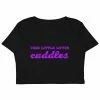 Kinky Cloth DDLG - Daddy / Little This Little Loves Cuddles Violet Organic Crop Top