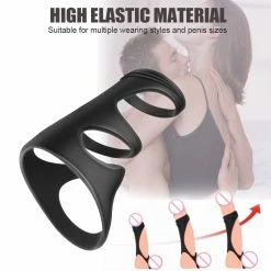 Kinky Cloth Three Ring Penis Sleeve