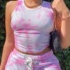 Kinky Cloth Tie Dye Bodycon Tank Top Top & Tees