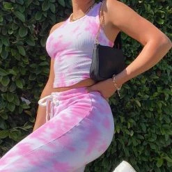 Kinky Cloth Tie Dye Bodycon Tank Top Top & Tees