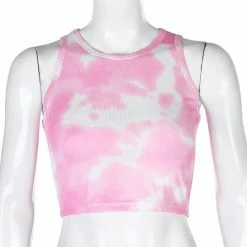 Kinky Cloth Tie Dye Bodycon Tank Top Top & Tees