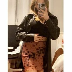 Kinky Cloth Tie Dye Double Layer Mesh Skirt Goth