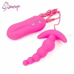 Kinky Cloth Anal Beads TNGLX Beaded Vibrating Plug