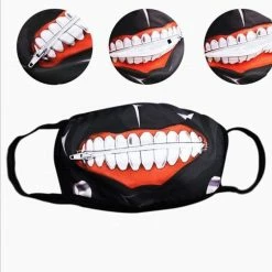 Kinky Cloth Sales 2022 27 Kinky Cloth Tokyo Ghoul Zipper Mouth Face Mask Under $20