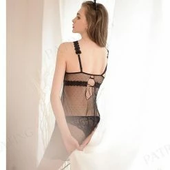 Kinky Cloth Dresses Sheer Mesh Sleeveless Lace Nightdress