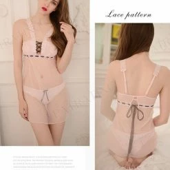 Kinky Cloth Dresses Sheer Mesh Sleeveless Lace Nightdress