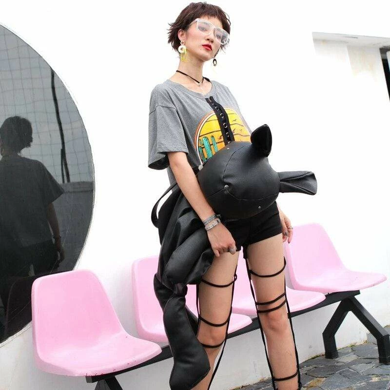 Kinky Cloth Rabbit Rag Doll Shoulder Bag Pet Play 4 Kinky Cloth Rabbit Rag Doll Shoulder Bag Pet Play