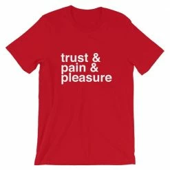 Kinky Cloth Top & Tees Trust, Pain, Pleasure T-shirt